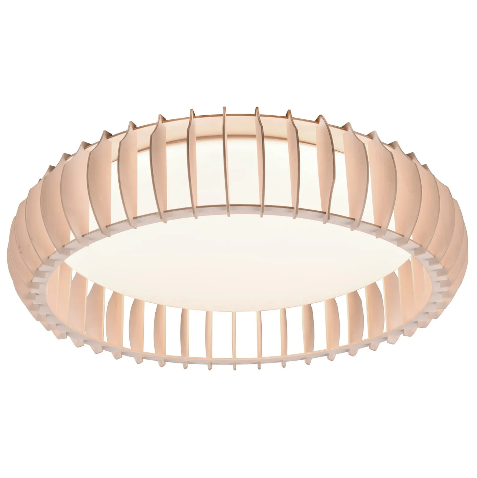 LED-Deckenleuchte Monte, CCT, Ø 60 cm, holz hell