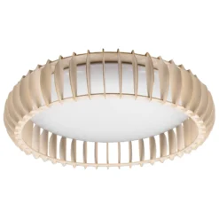 LED-Deckenleuchte Monte, CCT, Ø 60 cm, holz hell