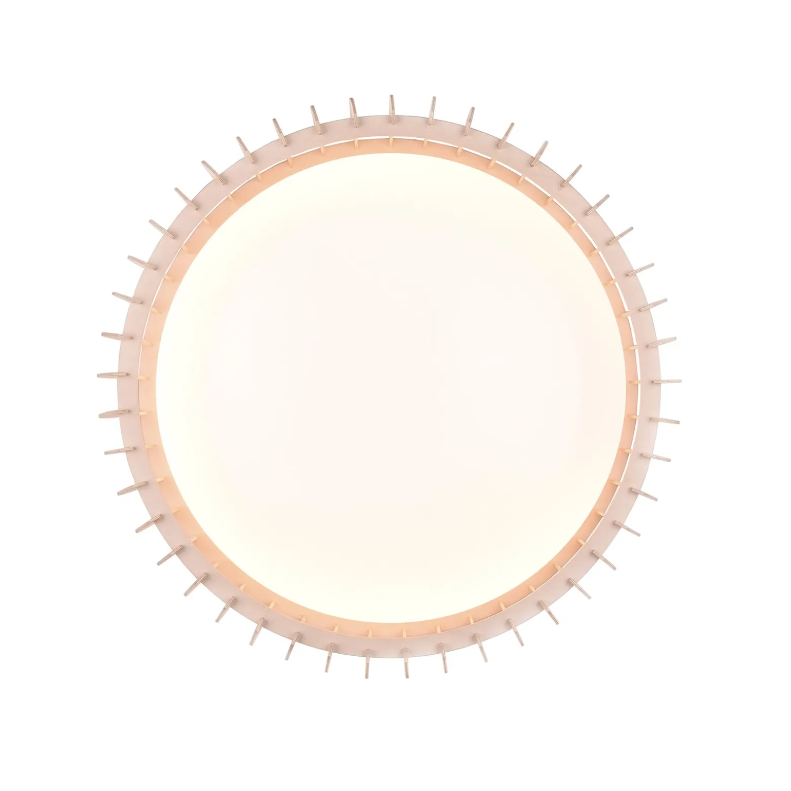LED-Deckenleuchte Monte, CCT, Ø 60 cm, holz hell