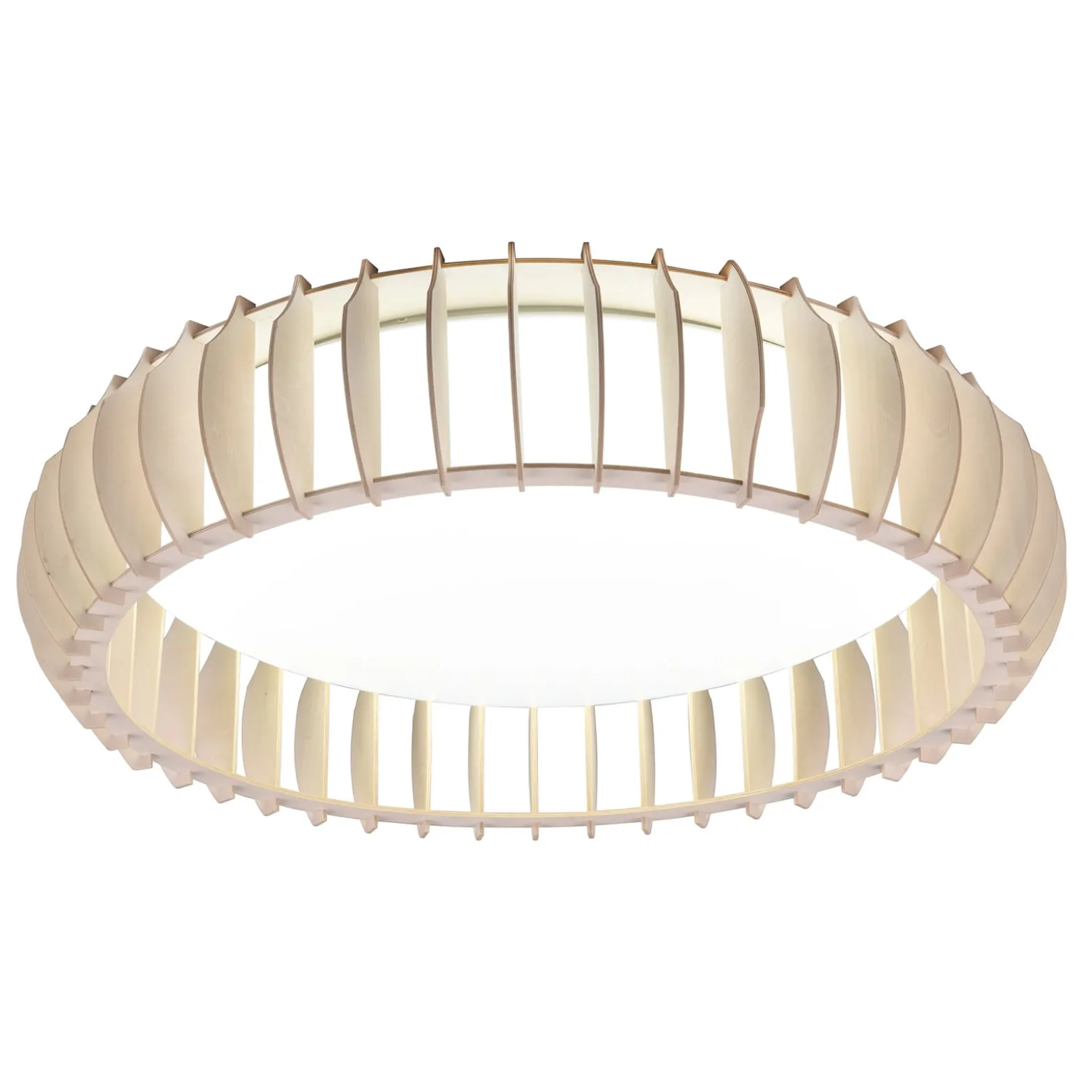 LED-Deckenleuchte Monte, CCT, Ø 60 cm, holz hell