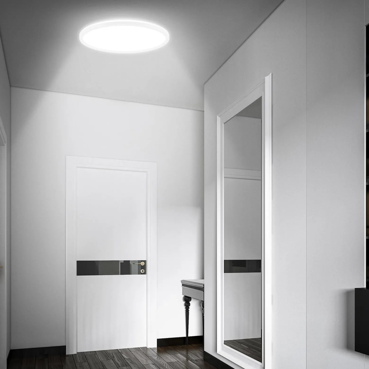 LED-Deckenleuchte Move, Sensor, Ø 42 cm, IP44, weiß, 4000K