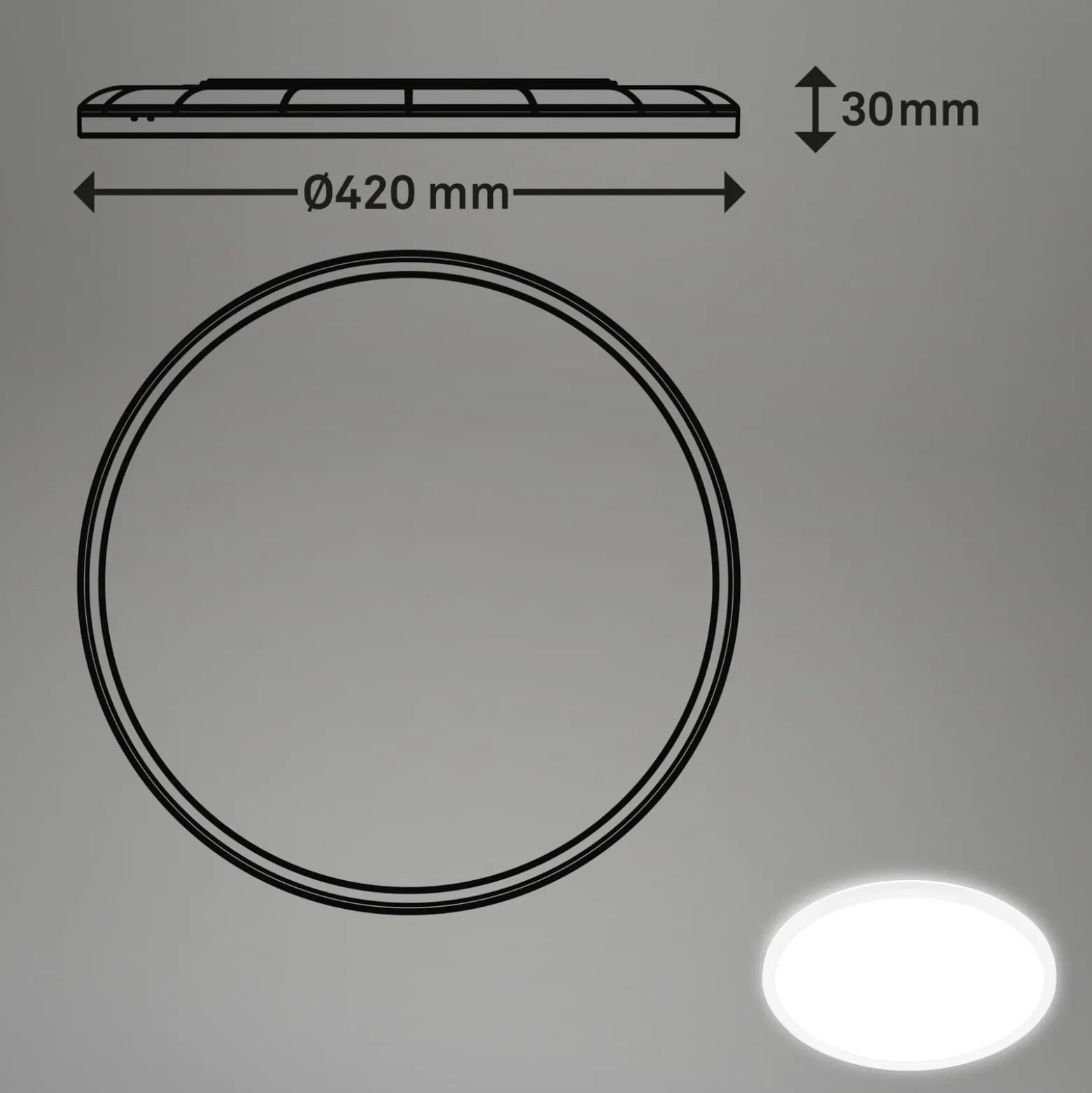 LED-Deckenleuchte Move, Sensor, Ø 42 cm, IP44, weiß, 4000K