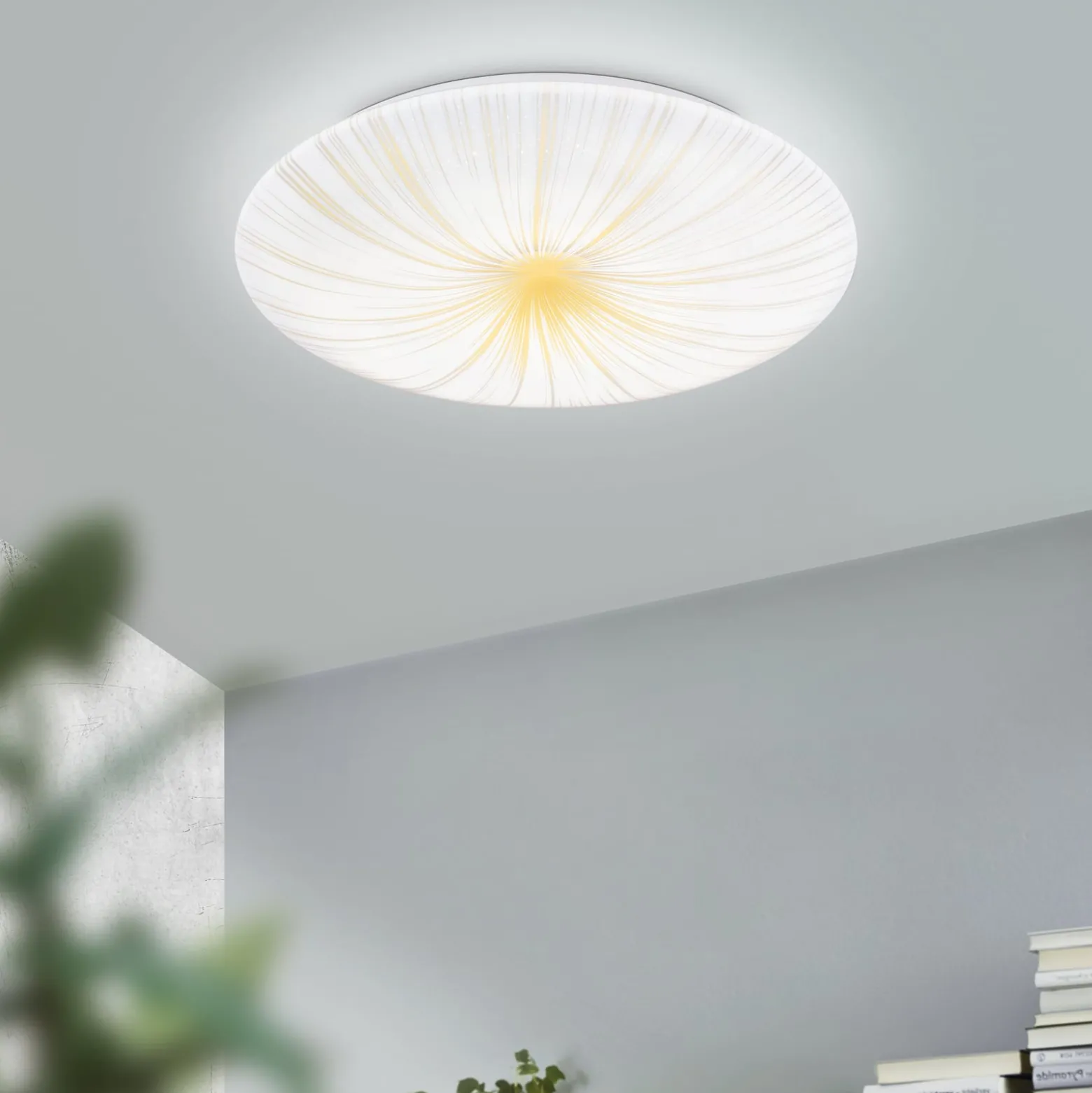 LED-Deckenleuchte Nieves 1 im Strahlendesign Ø31cm