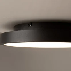 LED-Deckenleuchte Orign, Ø 41 cm, schwarz, Metall/Stein