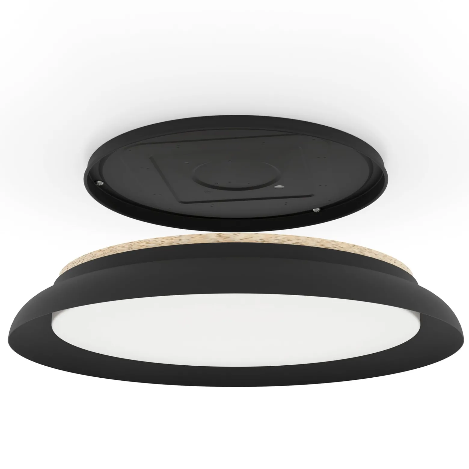 LED-Deckenleuchte Penjamo Ø 46,5cm, schwarz