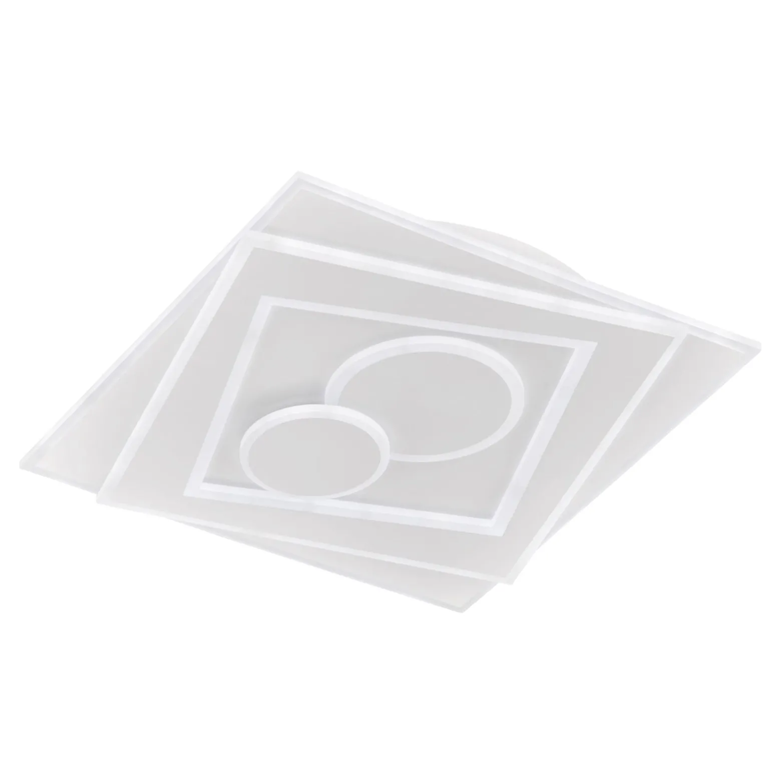 LED-Deckenleuchte Ratio, dimmbar, zwei Kreise