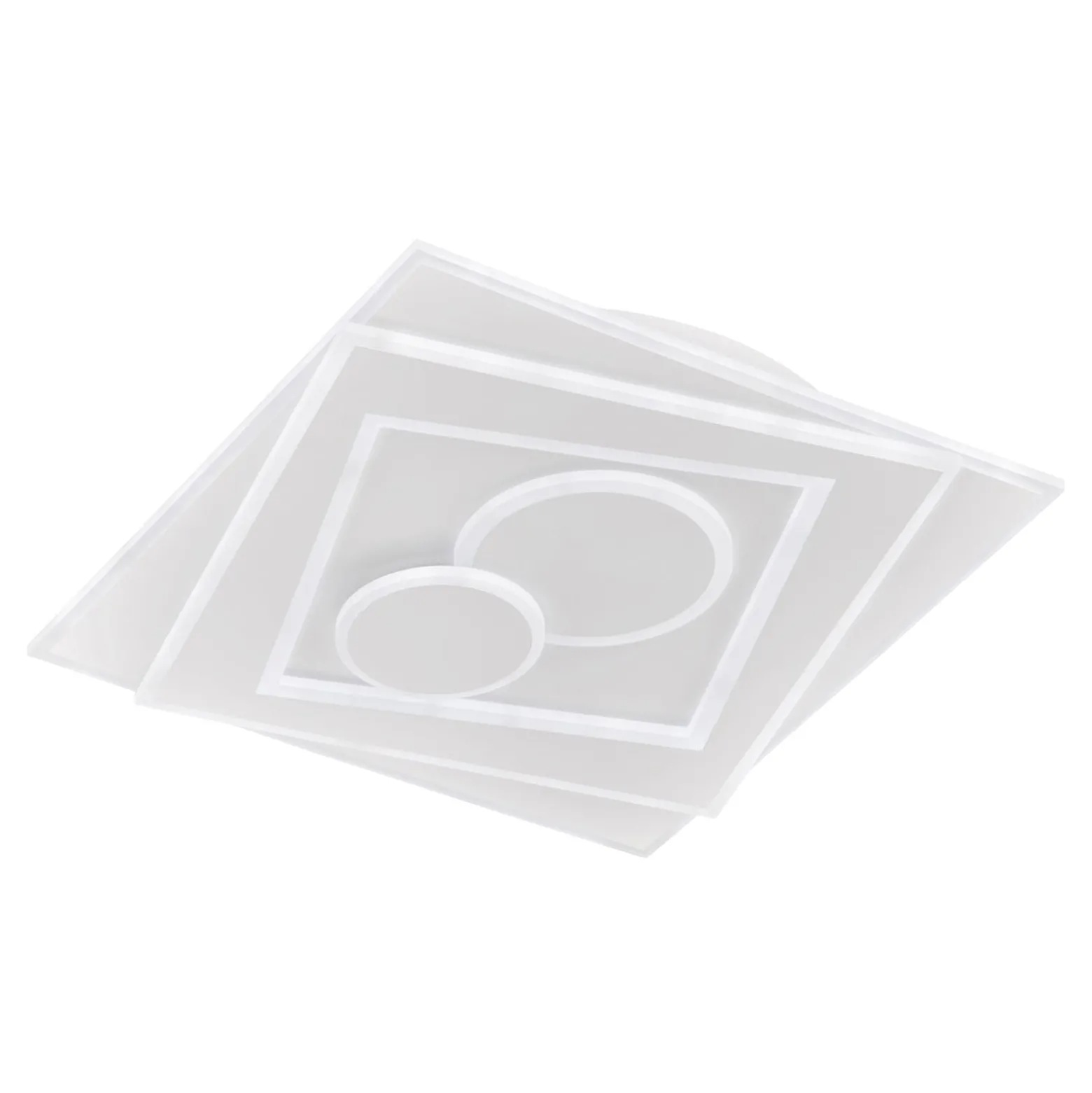 LED-Deckenleuchte Ratio, dimmbar, zwei Kreise