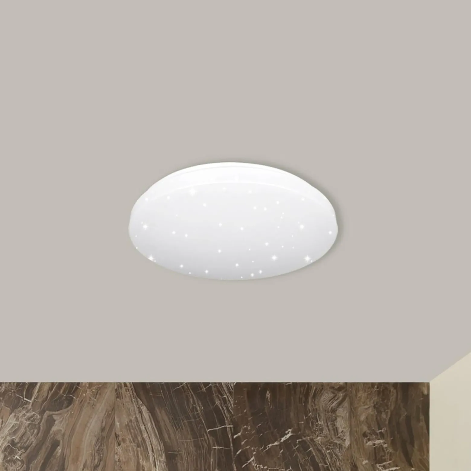 LED-Deckenleuchte Reva Star, Ø 50 cm, weiß, Kunststoff