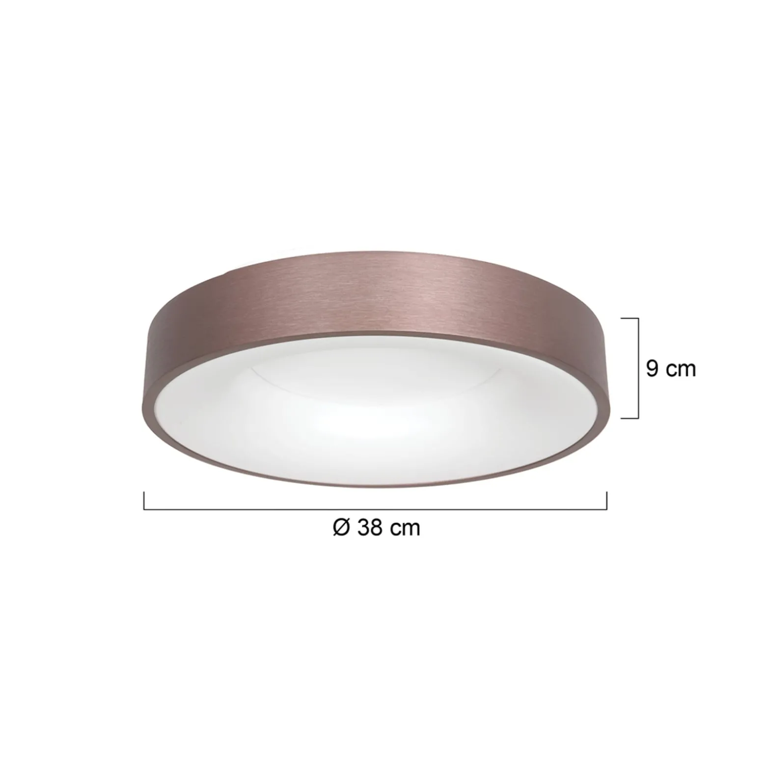 LED-Deckenleuchte Ringlede, 2.700 K, Ø 38 cm, bronze, Metall