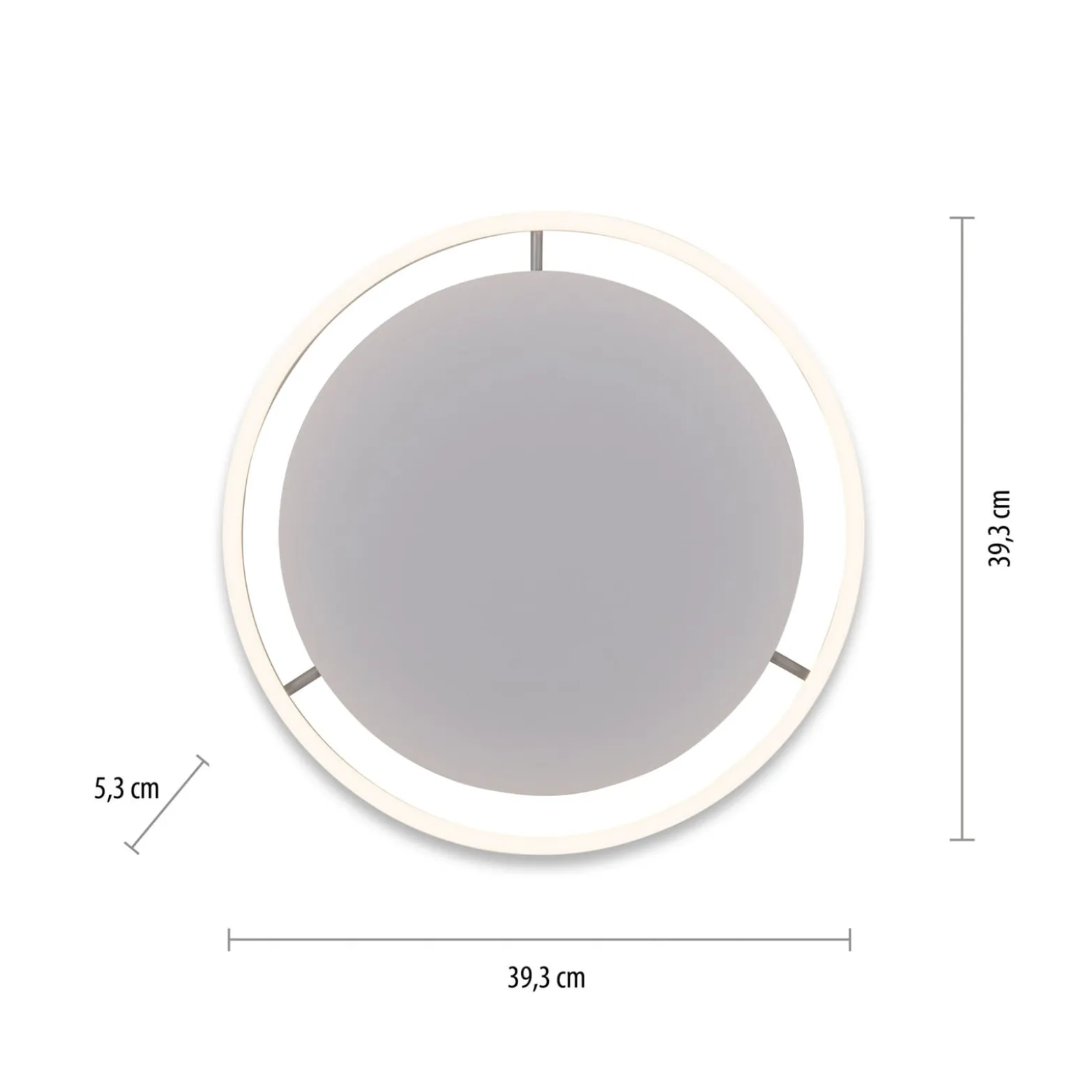 LED-Deckenleuchte Ritus, Ø 39,3 cm, aluminium, step-dim