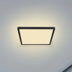 LED-Deckenleuchte Sapana, eckig, dimmbar, schwarz
