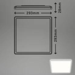 LED-Deckenleuchte Slim, eckig 29,3 x 29,3 cm