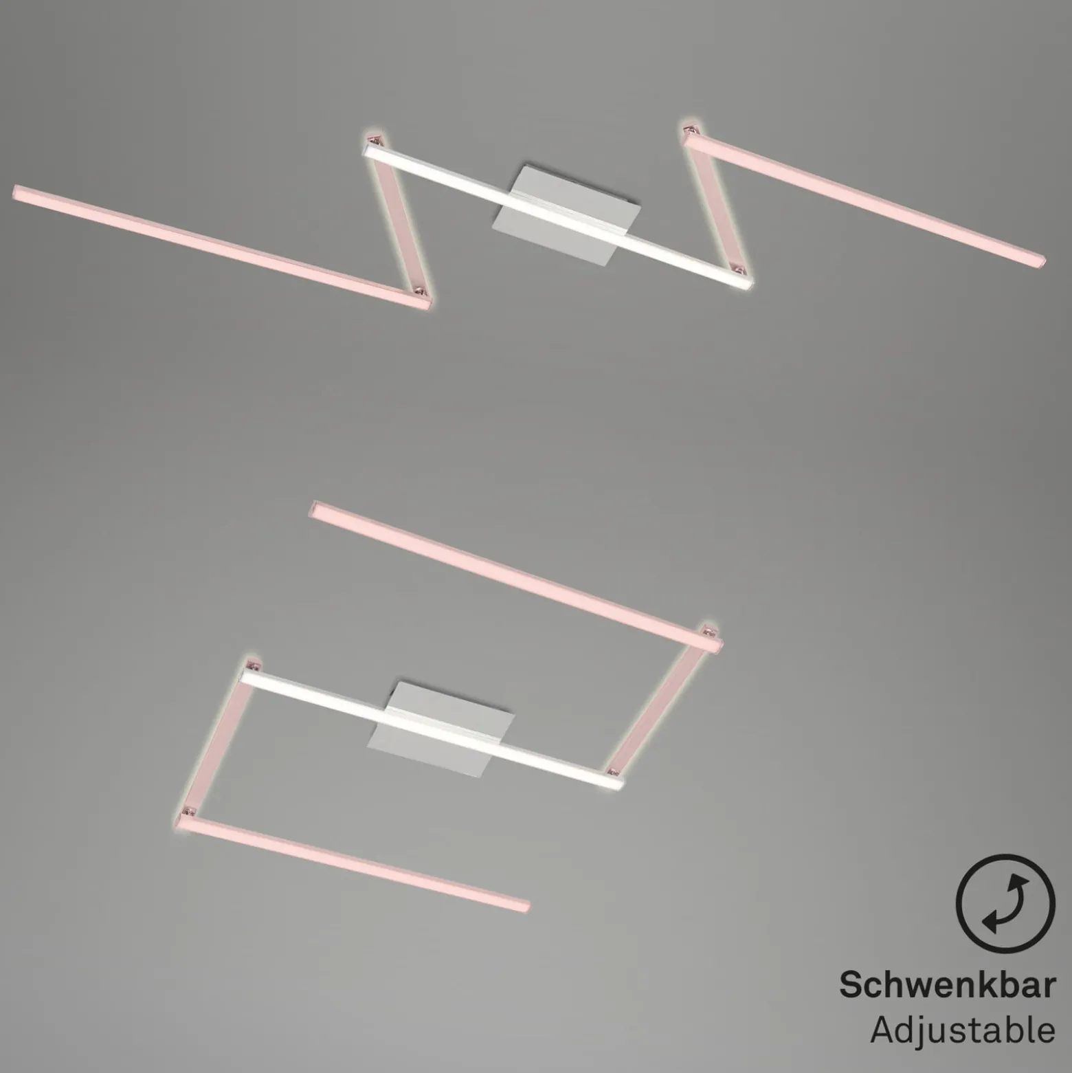LED-Deckenleuchte Staff, silber, 3.000 K