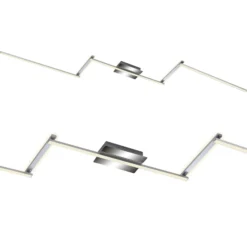 LED-Deckenleuchte Staff, silber, 3.000 K