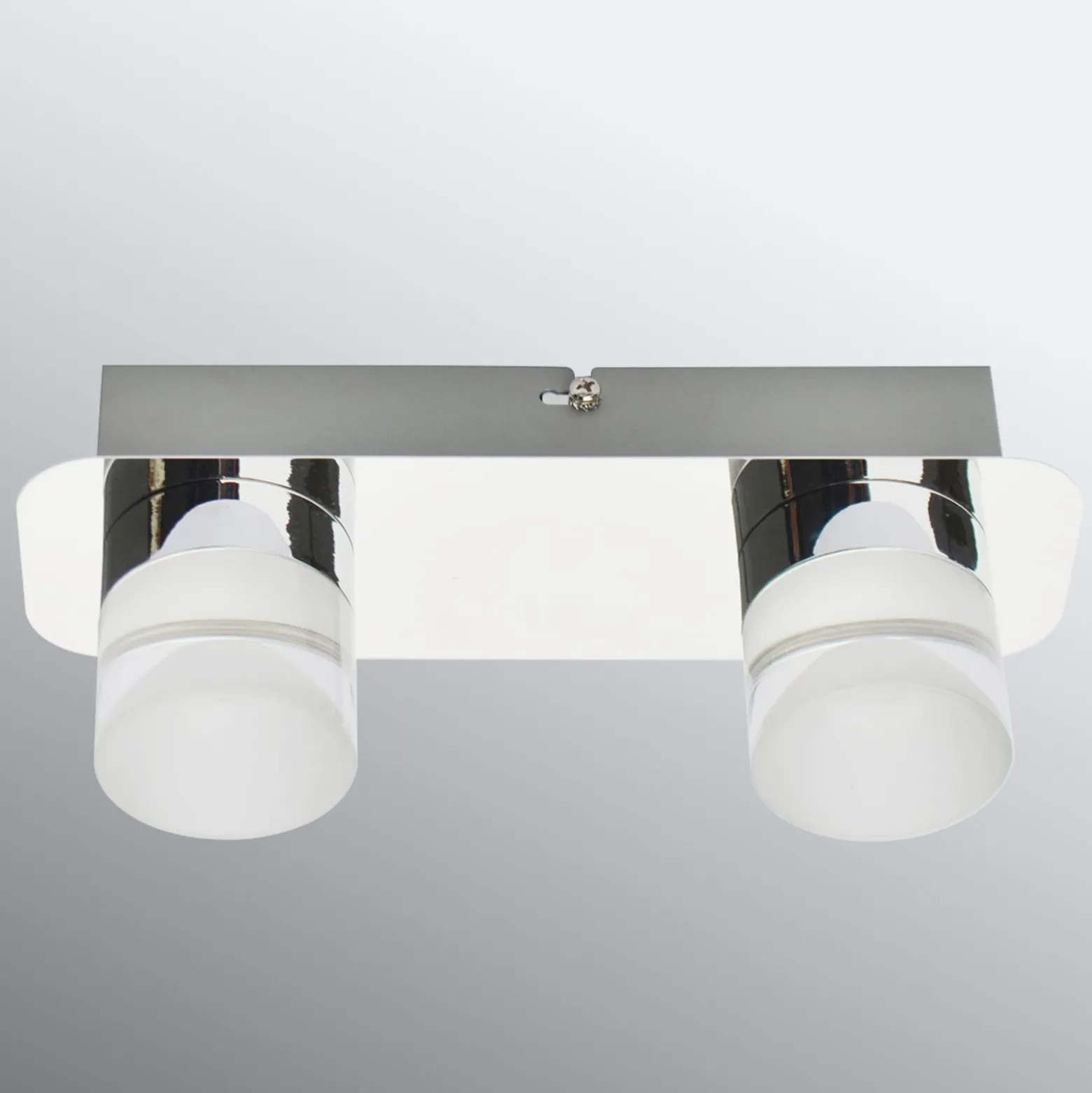LED-Deckenleuchte Stefanie, 2-flammig, chrom