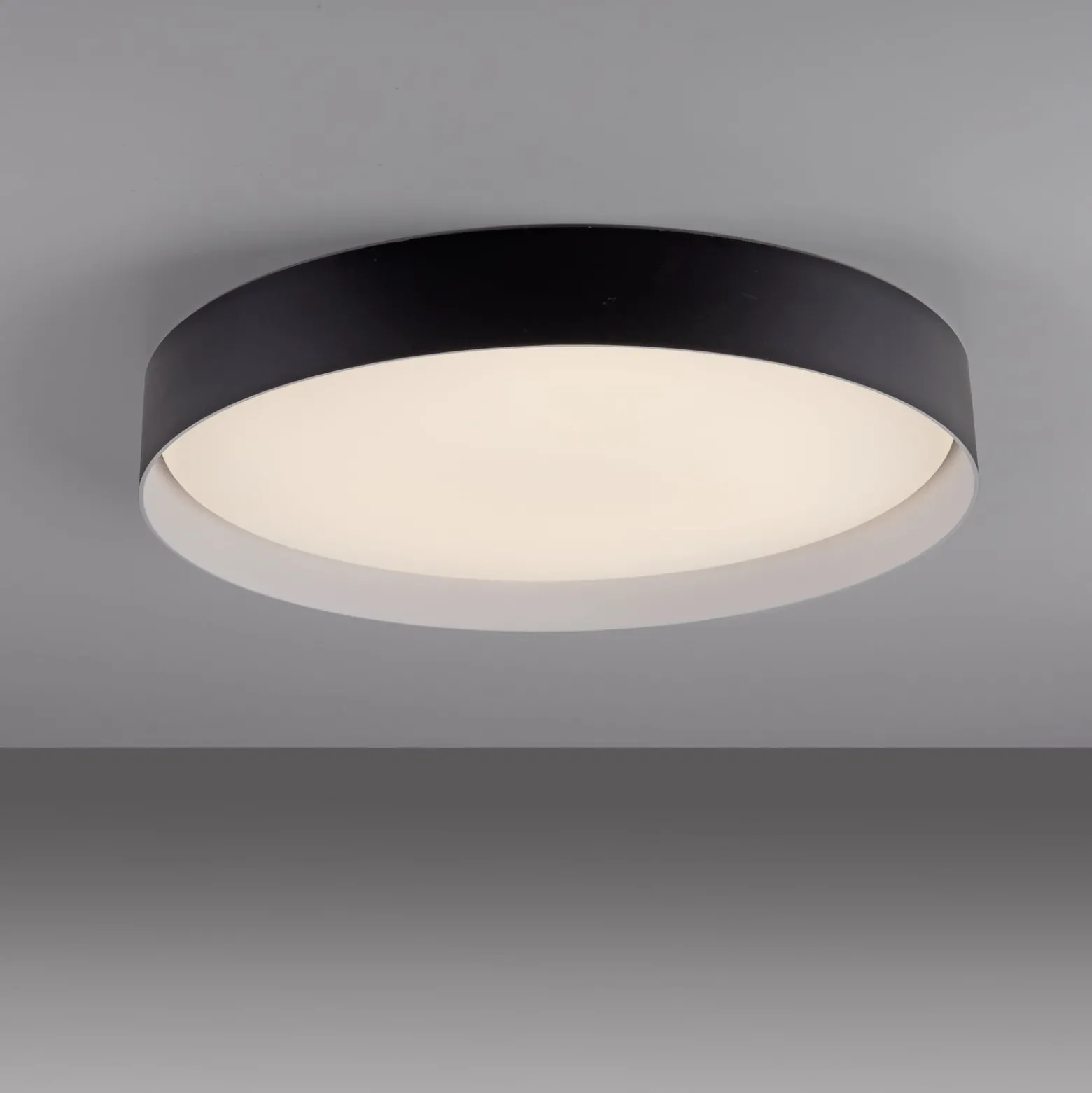 LED-Deckenleuchte TAVOLI, schwarz, Ø 49 cm, Metall, CCT, dim