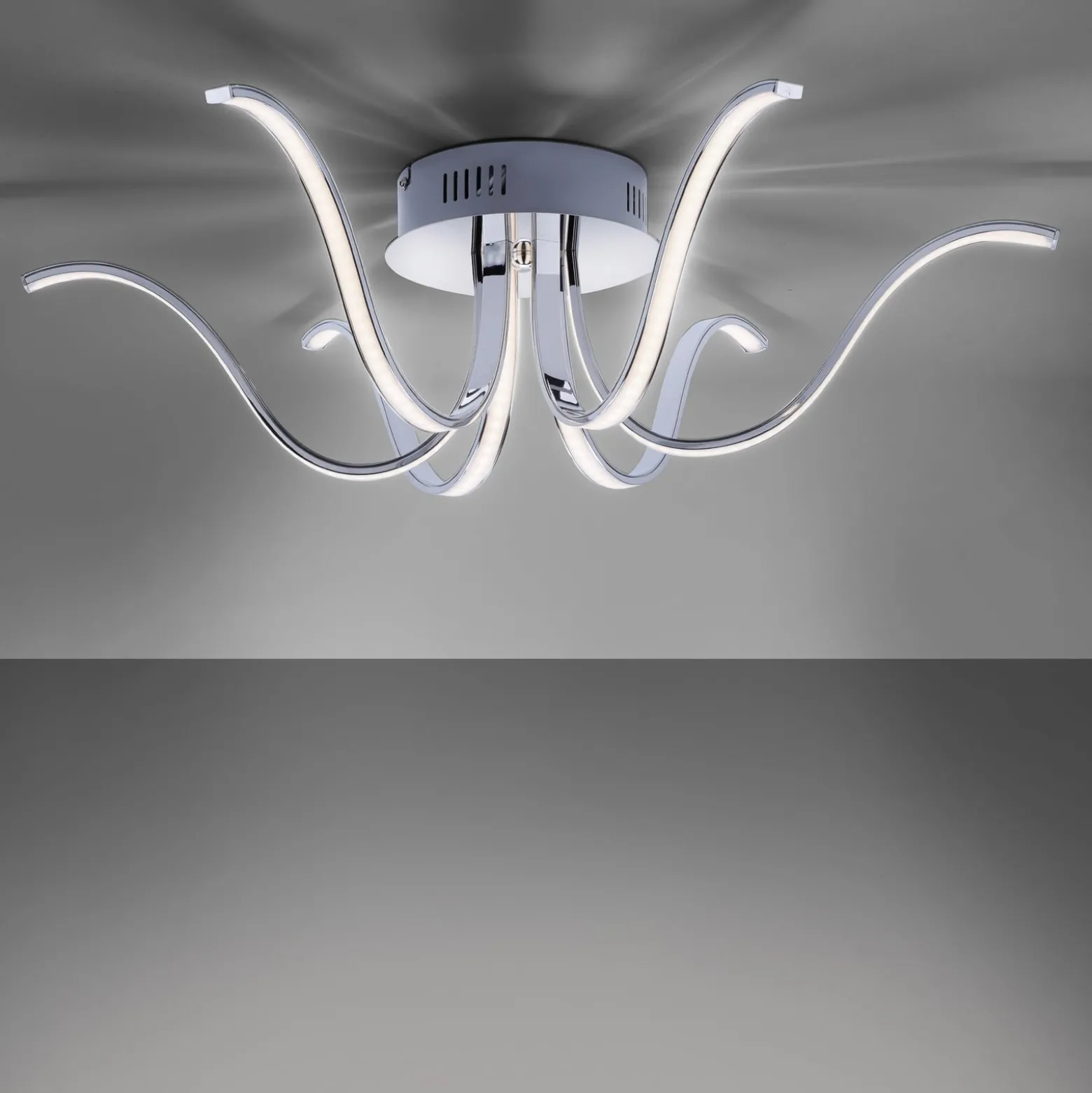LED-Deckenleuchte Valerie 6-flammig Ø67cm stahl
