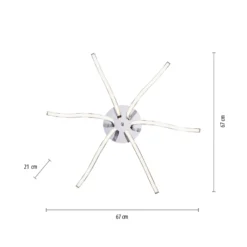 LED-Deckenleuchte Valerie 6-flammig Ø67cm stahl