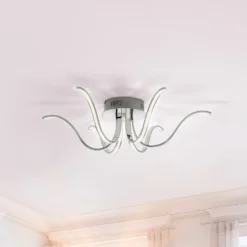 LED-Deckenleuchte Valerie 6-flammig Ø67cm stahl