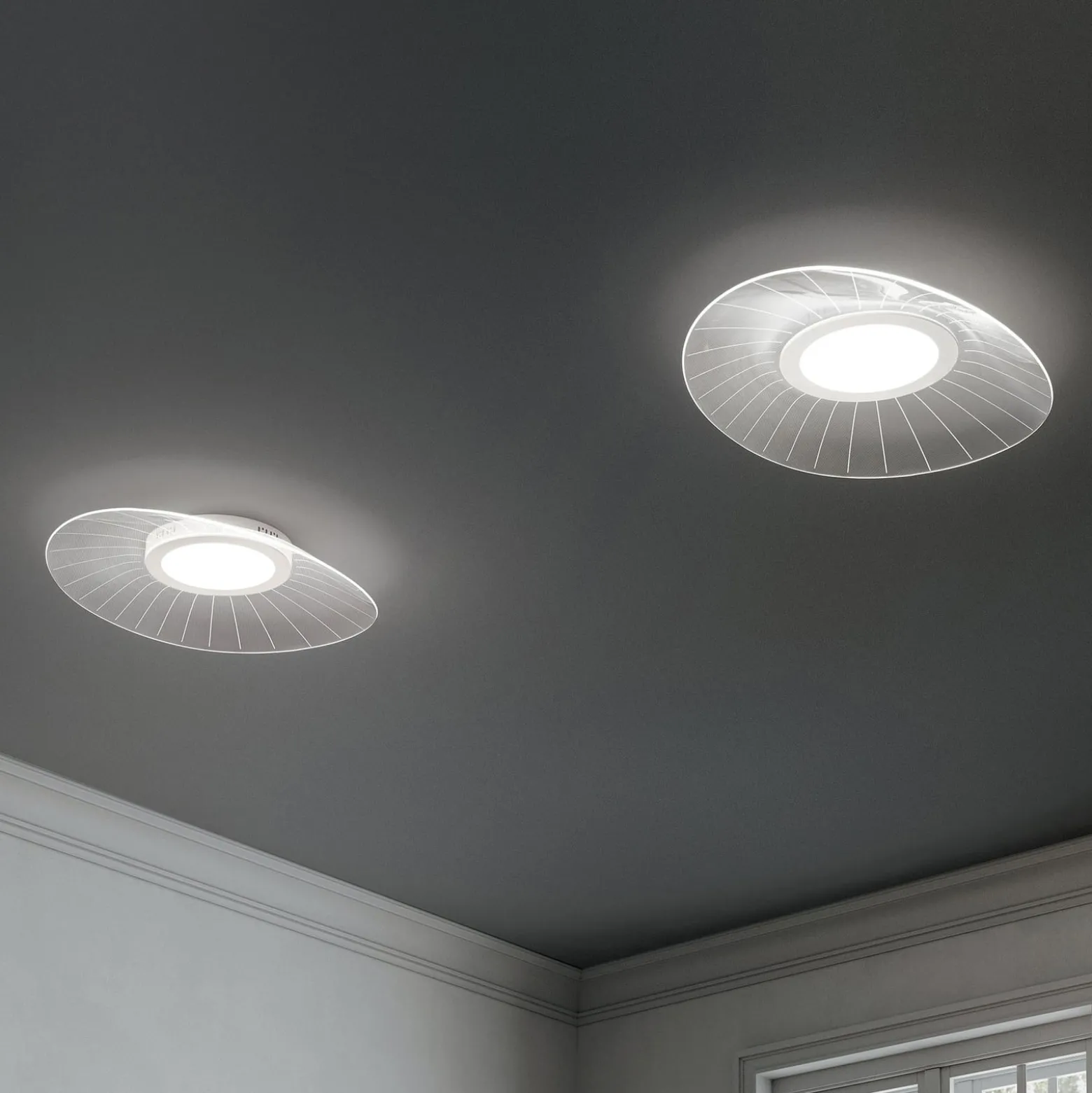 LED-Deckenleuchte Vela, weiß, dimmbar