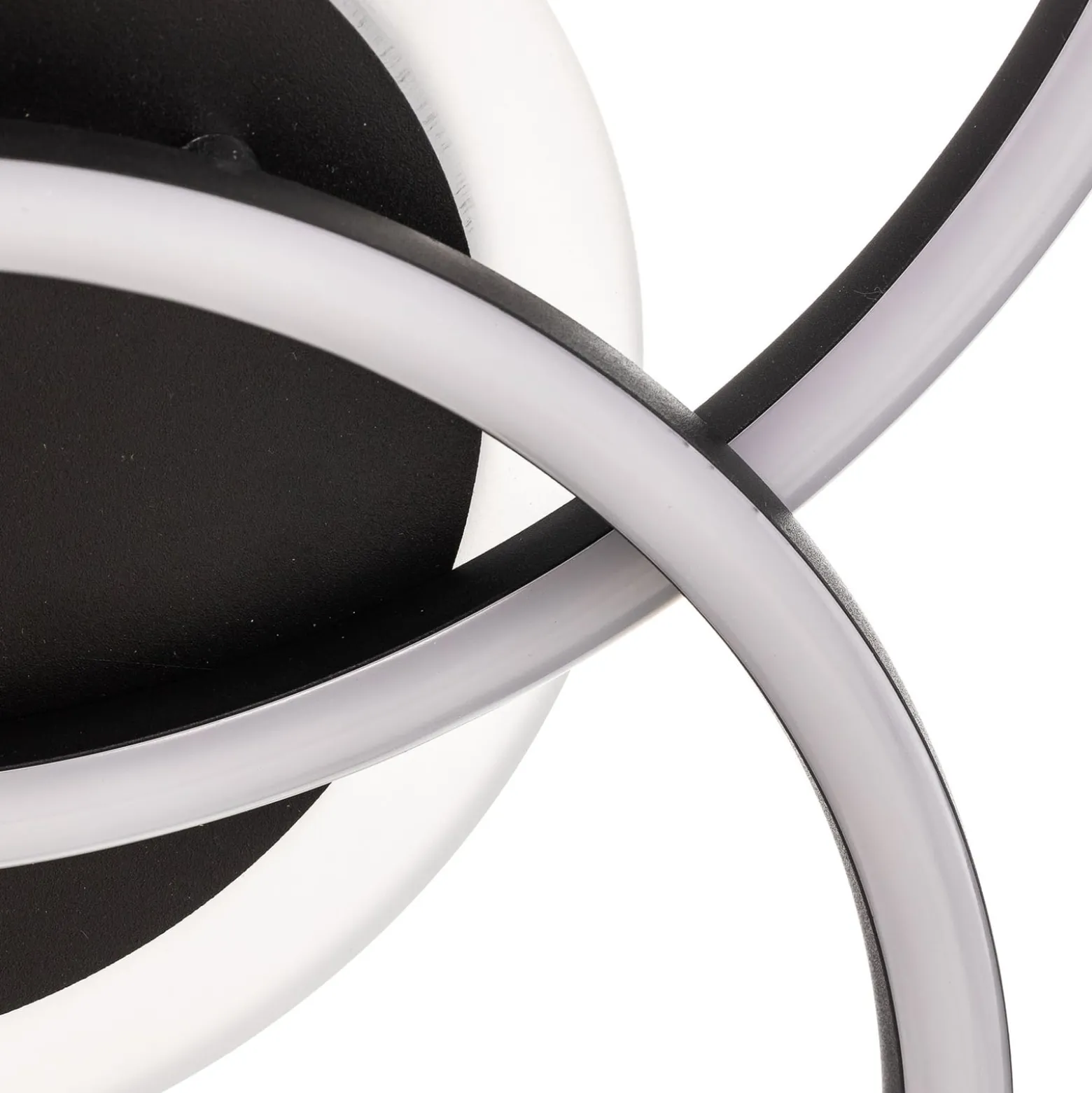 LED-Deckenleuchte Venida im Ringdesign, schwarz