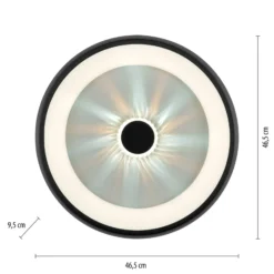 LED-Deckenleuchte Vertigo, CCT, Ø 46,5 cm, schwarz