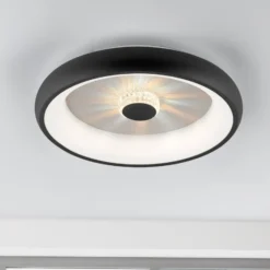 LED-Deckenleuchte Vertigo, CCT, Ø 46,5 cm, schwarz