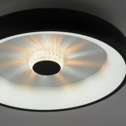 LED-Deckenleuchte Vertigo, CCT, Ø 46,5 cm, schwarz