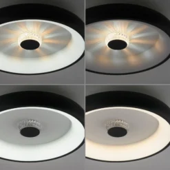 LED-Deckenleuchte Vertigo, CCT, Ø 46,5 cm, schwarz
