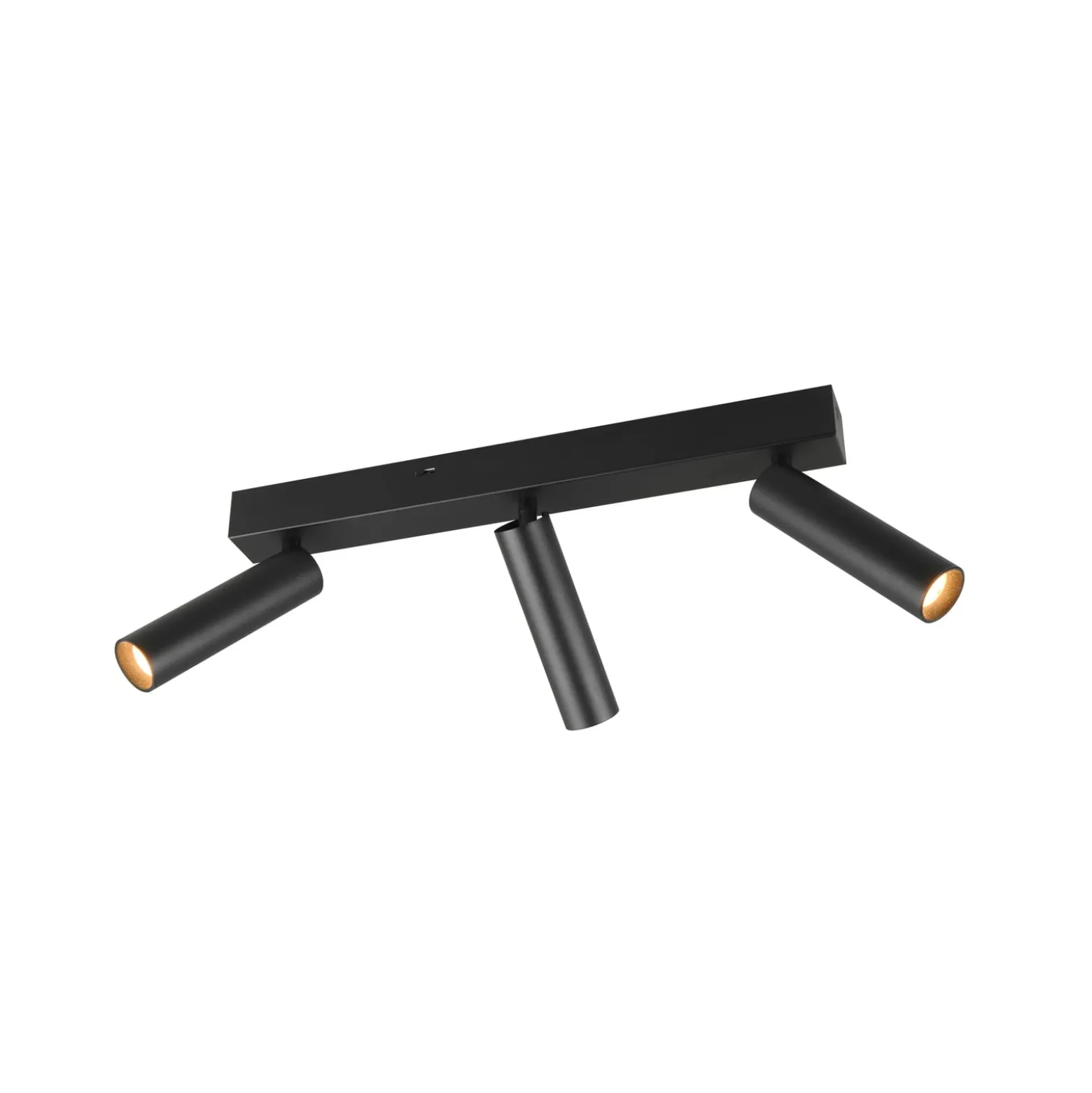 LED-Deckenspot Ambala, 3-fl., schwarz, Metall, CCT, dimmbar