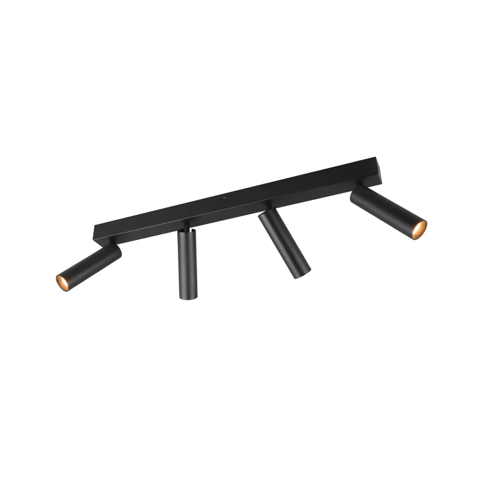 LED-Deckenspot Ambala, 4-fl., schwarz, Metall, CCT, dimmbar