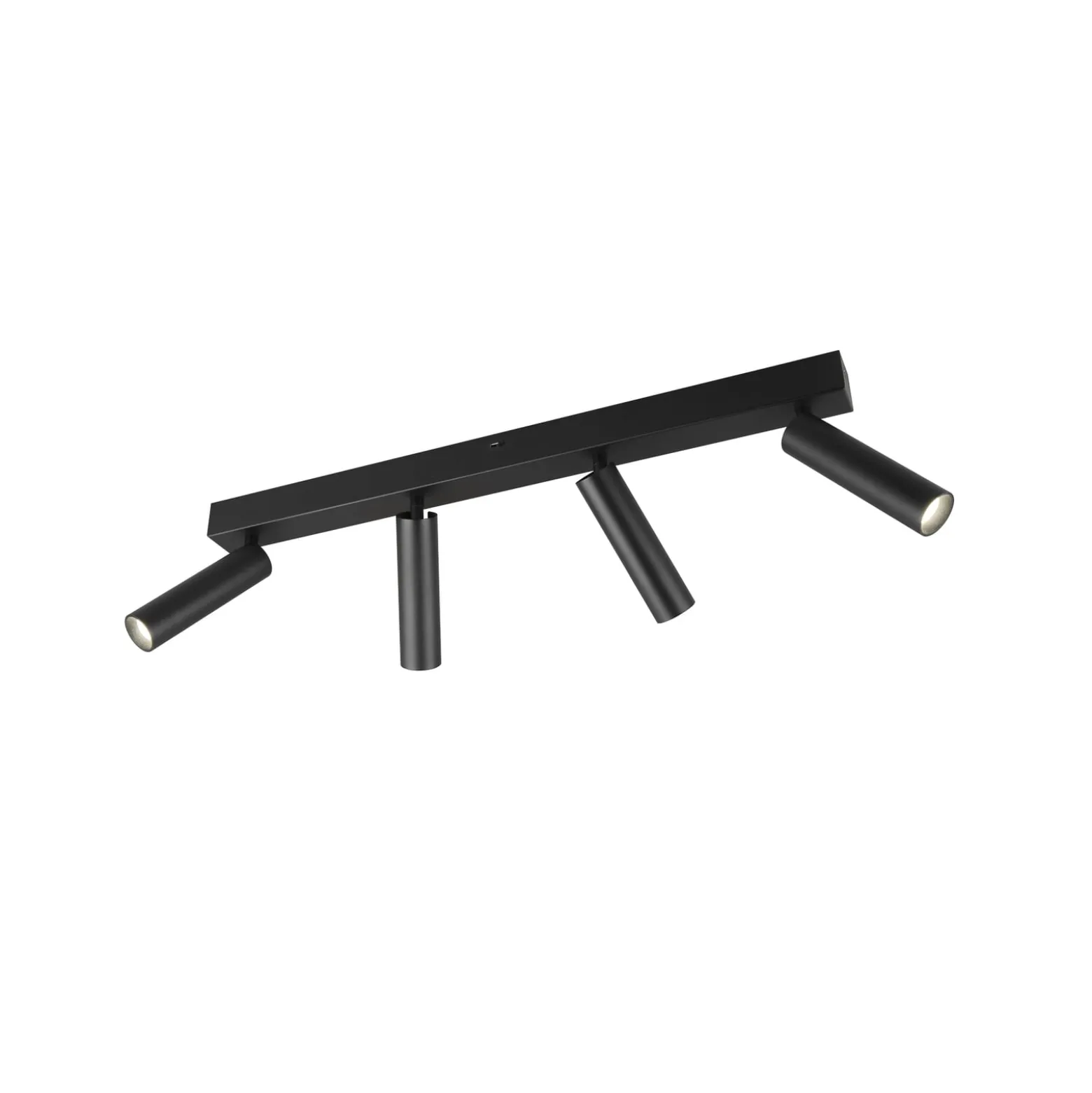 LED-Deckenspot Ambala, 4-fl., schwarz, Metall, CCT, dimmbar