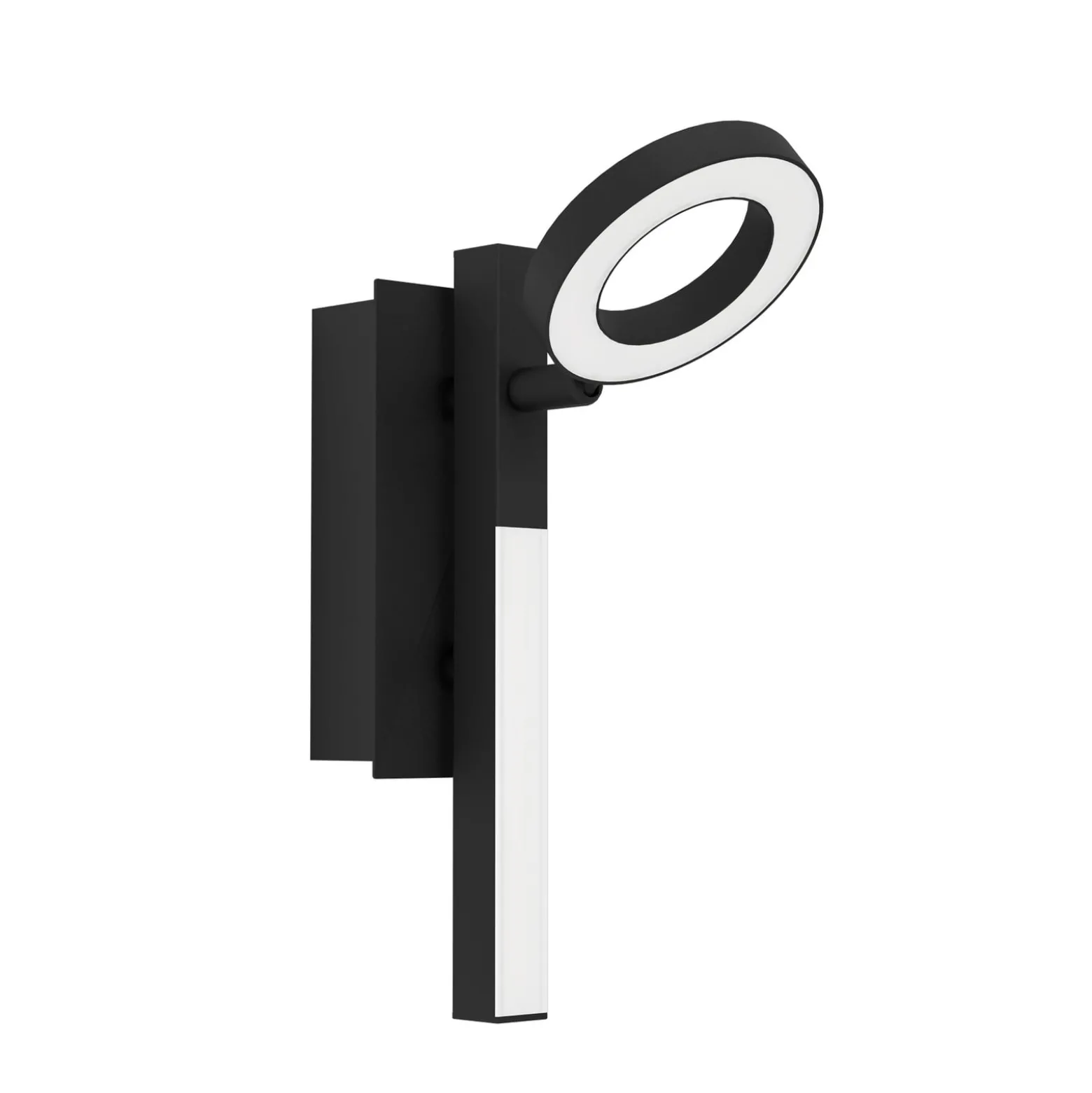 LED-Deckenspot Cardillio 2 schwarz mit einem Ring