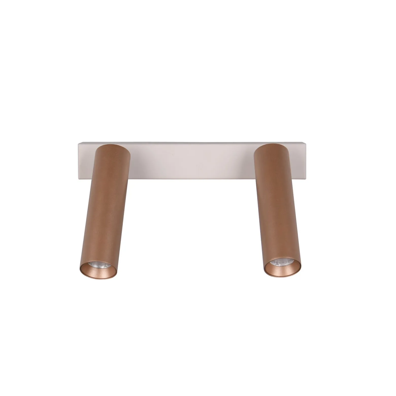 LED-Deckenstrahler Ambala, Länge 26 cm, grau/braun, 2-flg.