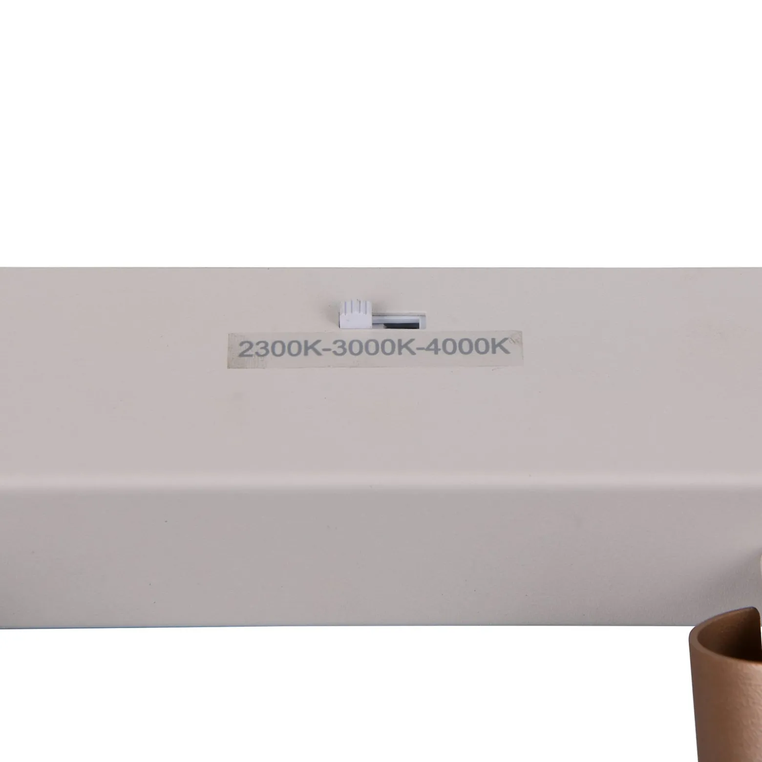 LED-Deckenstrahler Ambala. Länge 44 cm, grau/braun, 3-flg.