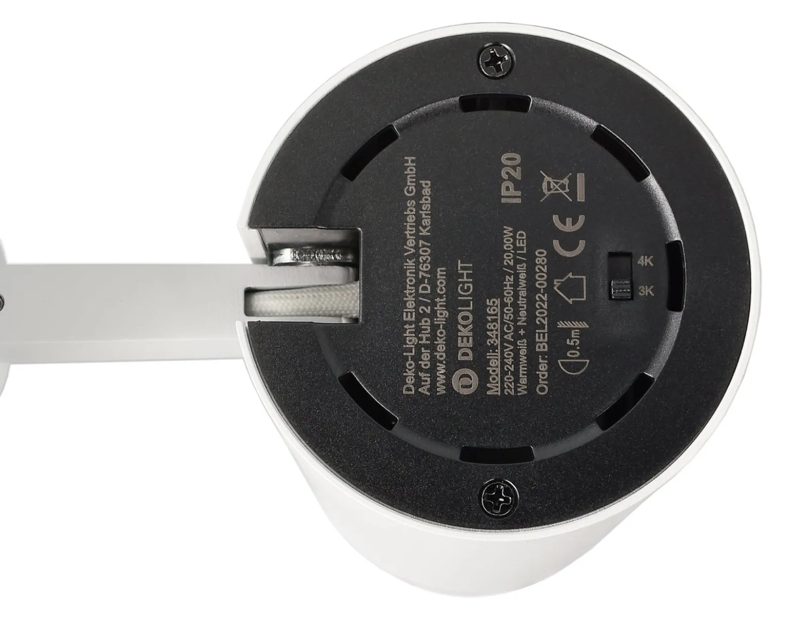 LED-Deckenstrahler Lucea, justierbar, 20 W weiß