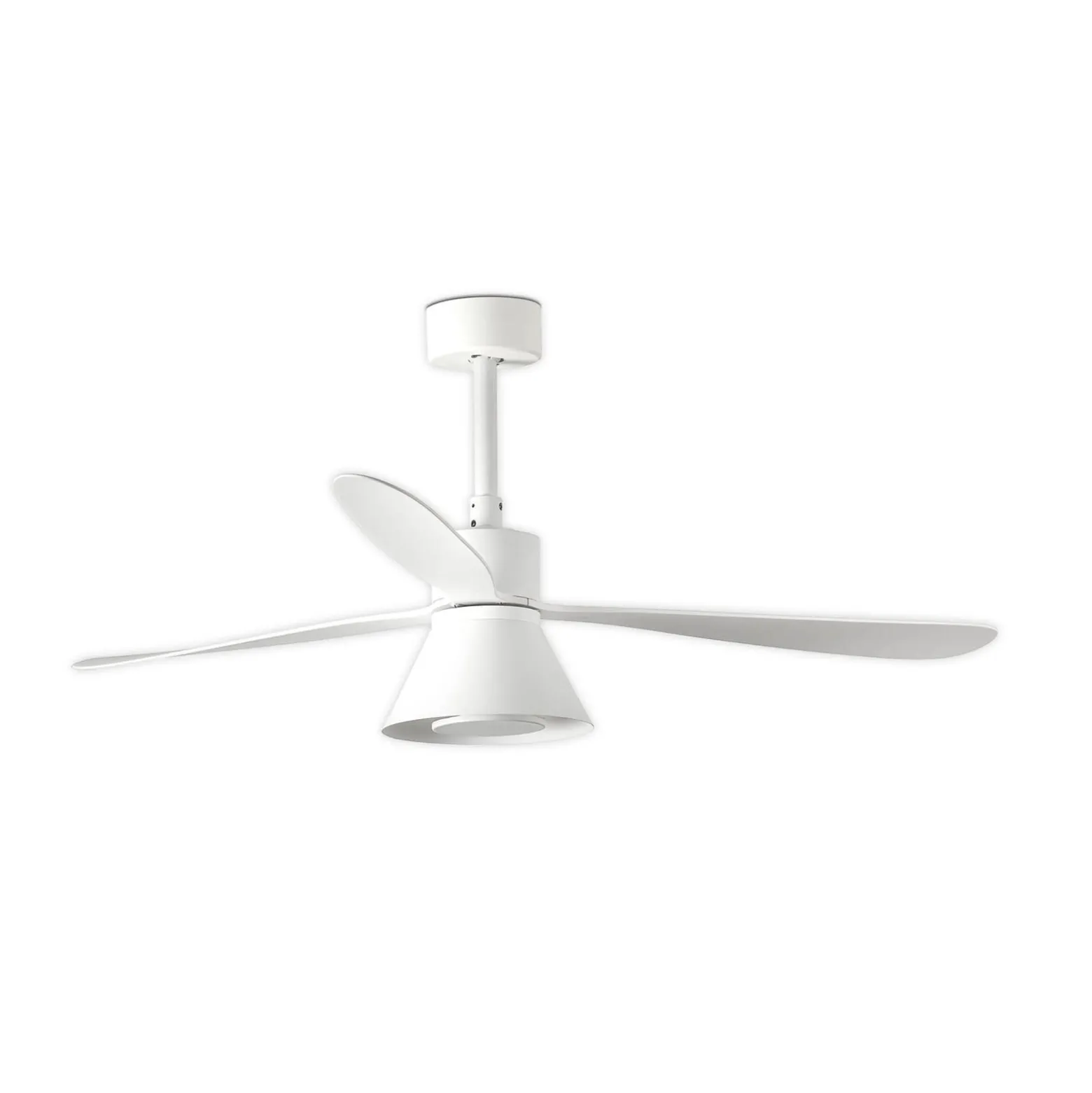 LED-Deckenventilator Amelia Cone L, weiß, DC, leise, 132 cm