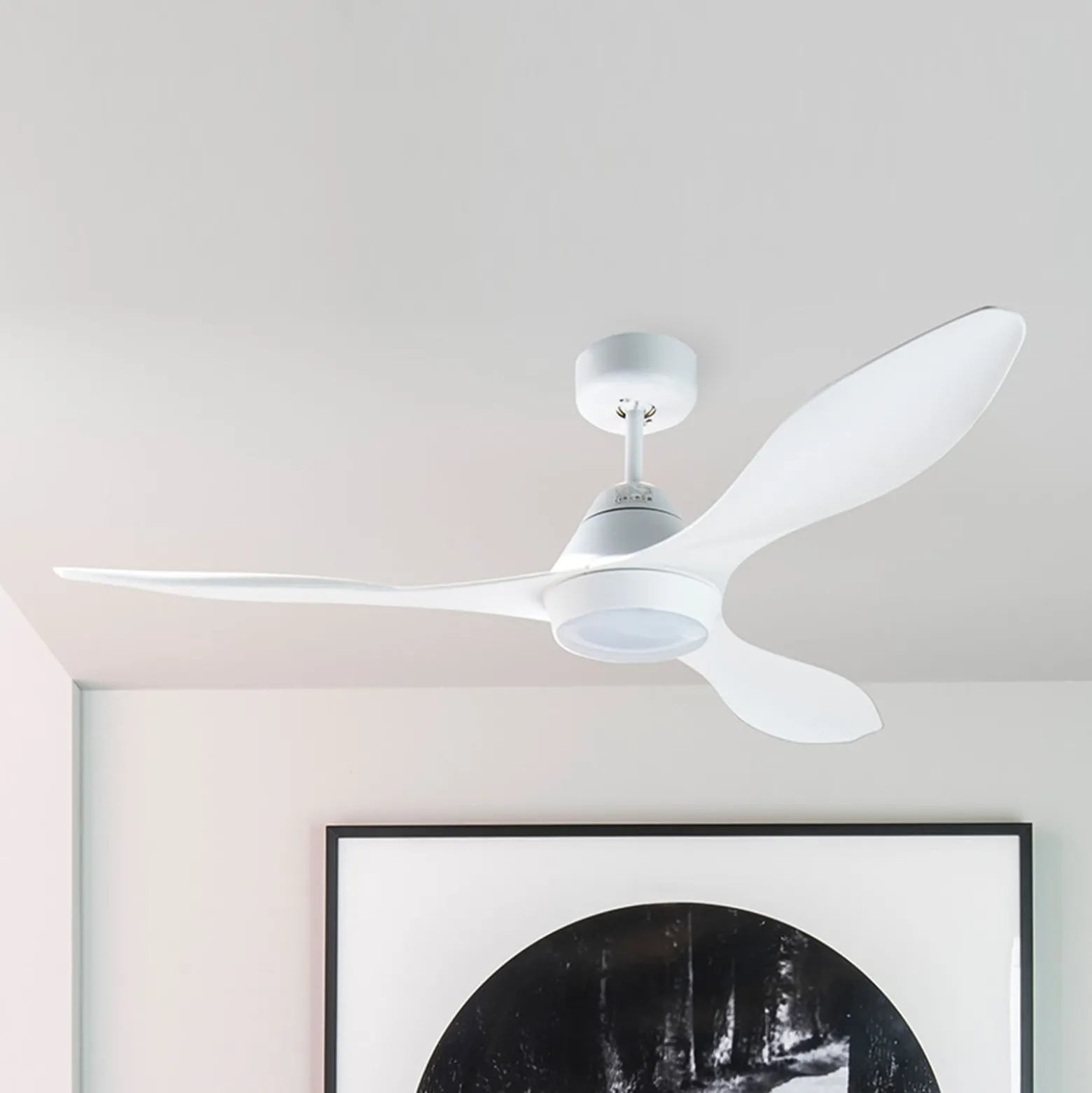 LED-Deckenventilator Polaris L, dreiflügelig, weiß