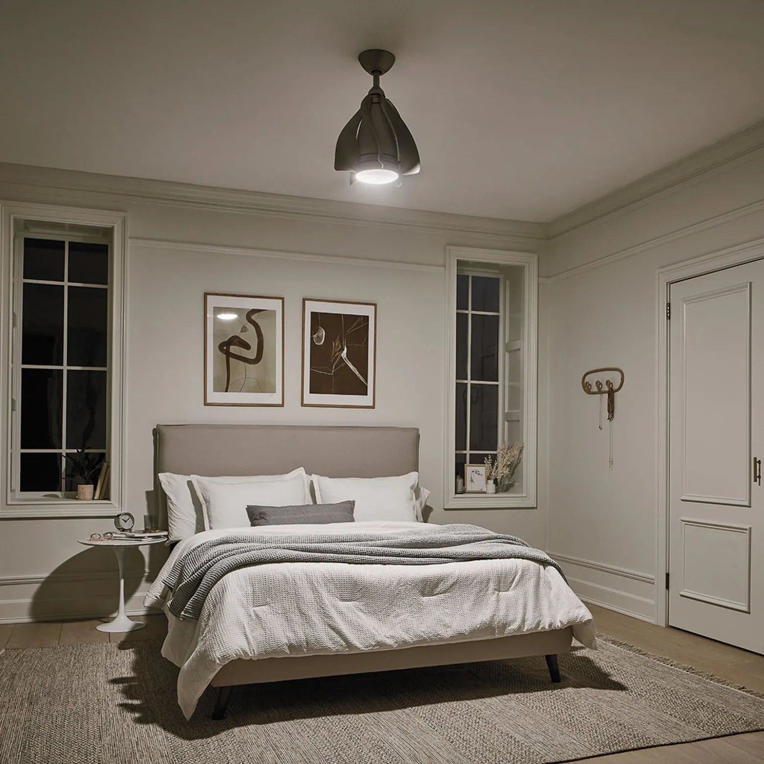 LED-Deckenventilator Terna nickel/creme