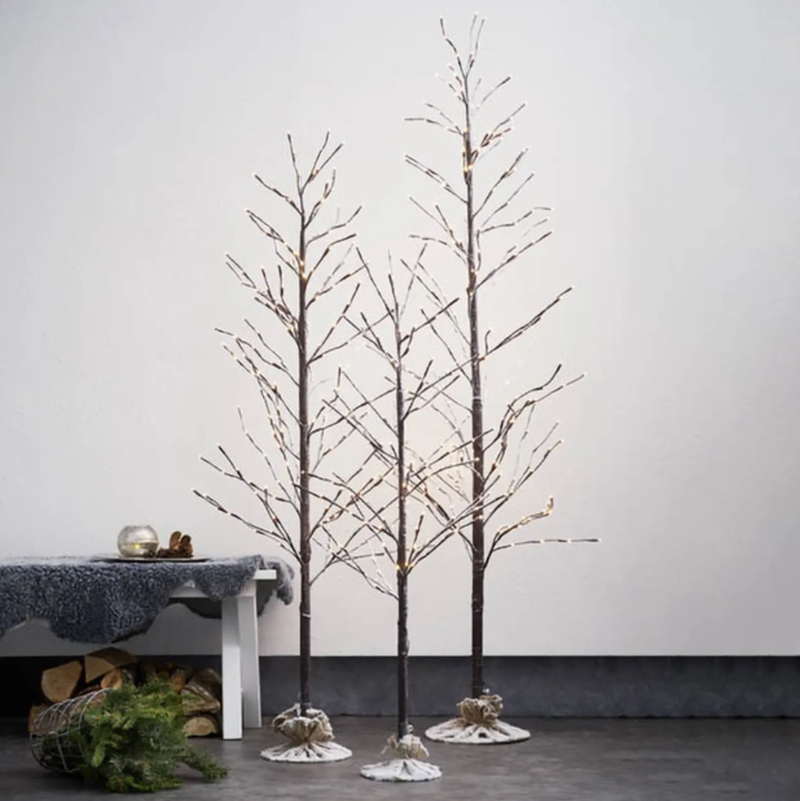 LED-Dekobaum Tobby Tree IP44 braun Höhe 150cm