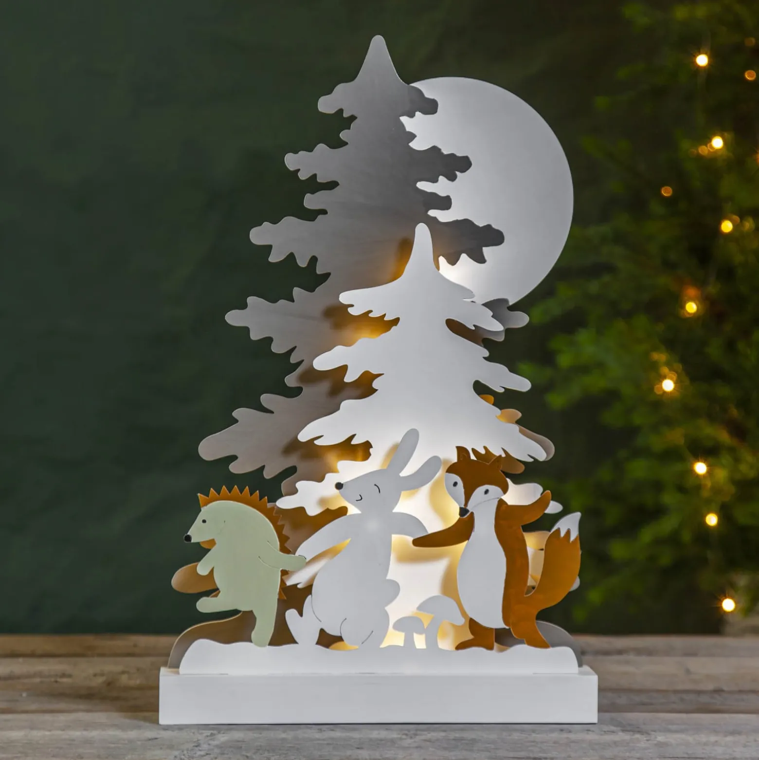 LED-Dekoleuchte Forest Friends, Hase, Fuchs, Igel