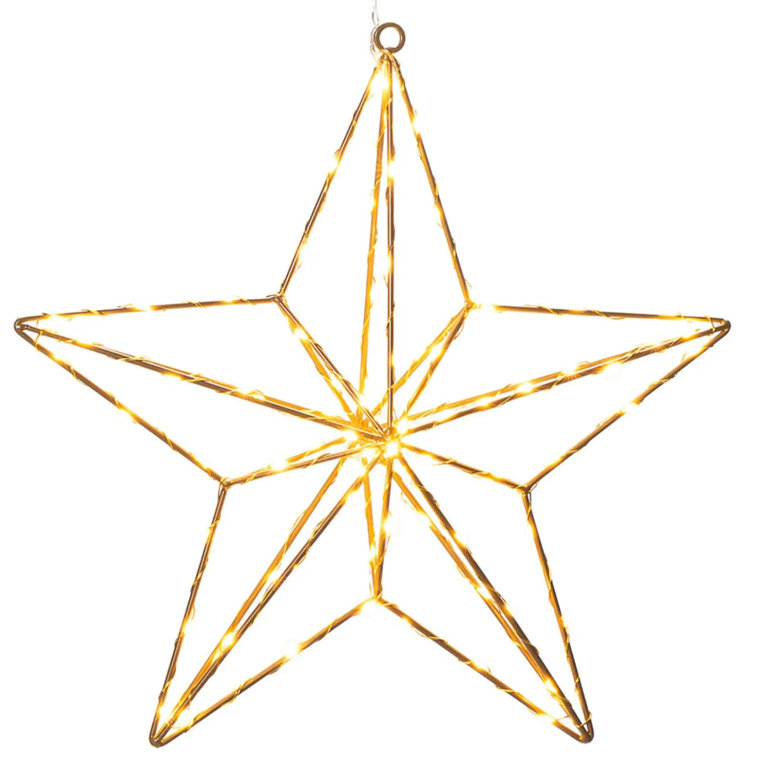 LED-Dekoleuchte Goldstern 37x36 cm