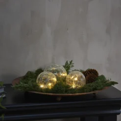 LED-Dekorationsleuchte Triss aus Glas, transparent