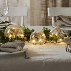 LED-Dekorationsleuchte Triss aus Glas, transparent