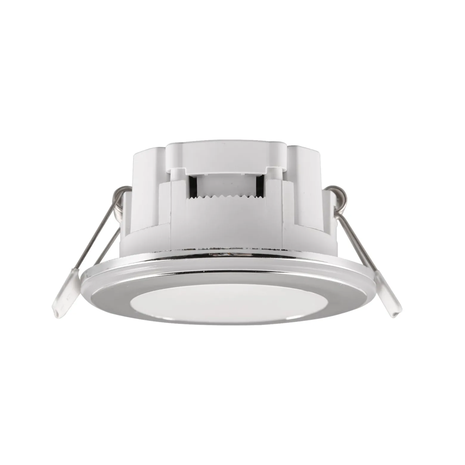 LED-Einbaudownlight Argus RGBW Remote Ø8cm chrom