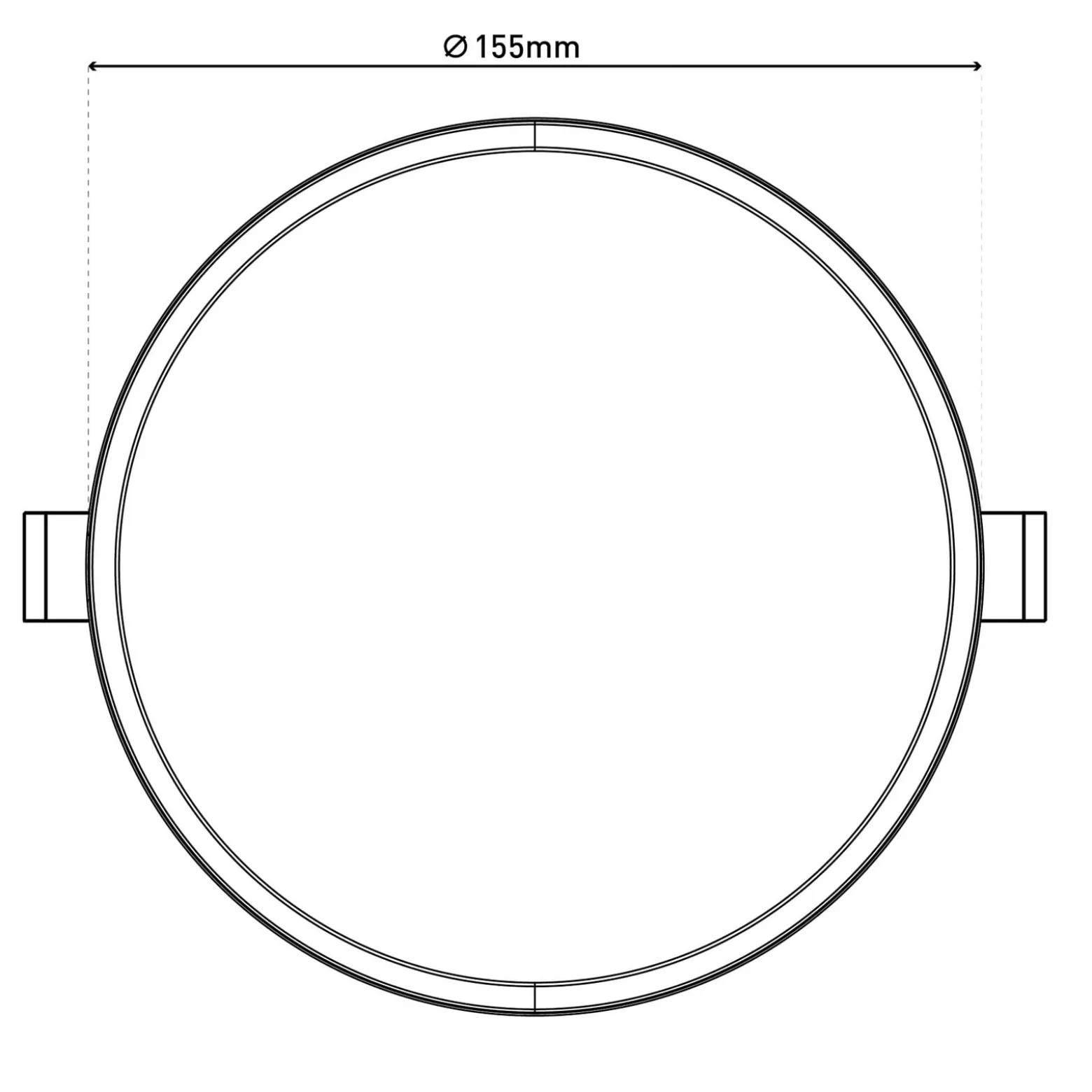 LED-Einbaulampe Suma, Ø 15,5 cm, weiß, dimmbar, IP44