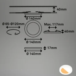 LED-Einbauleuchte 7609 3.000K/4.000K Ø 14 cm
