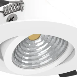 LED-Einbauspot Saliceto rund drehbar 4.000K weiß