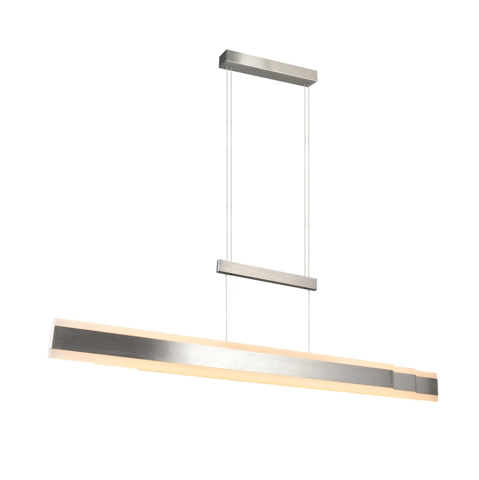 LED-Hängelampe Arcola, nickelfarben, 152 cm, CCT Touchdimmer