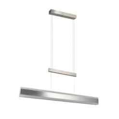 LED-Hängelampe Arcola, nickelfarben, 152 cm, CCT Touchdimmer